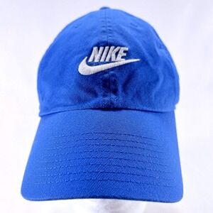 Nike Club Cap Mens Blue Embroidered Swoosh Adjustable M/L Strapback Dad Hat
